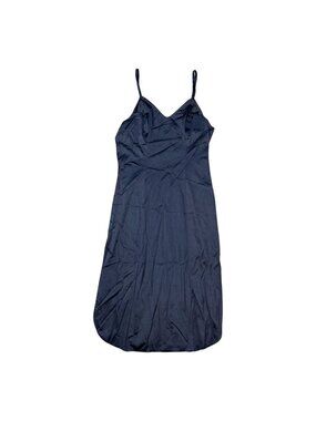 Vintage Vanity Fair Black Satin Slip Dress Lingerie Size 34 L Adjustable Straps